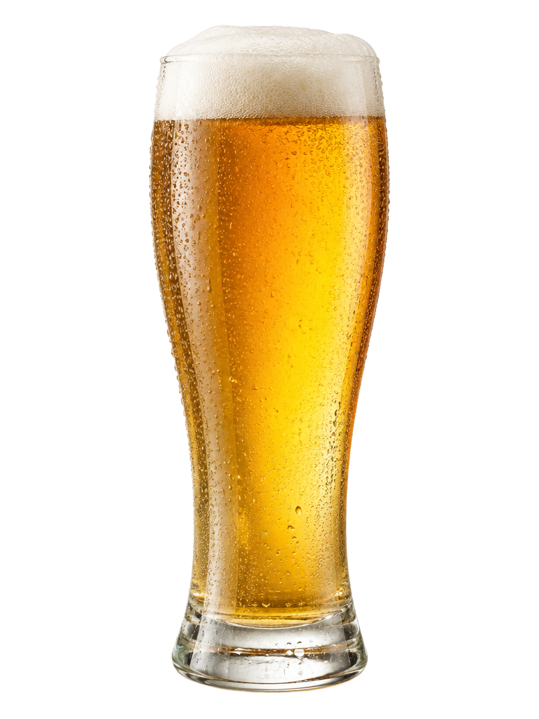 Cold golden pilsner